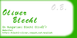 oliver blechl business card